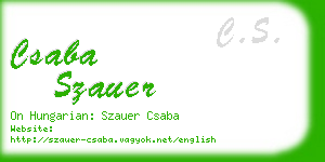 csaba szauer business card